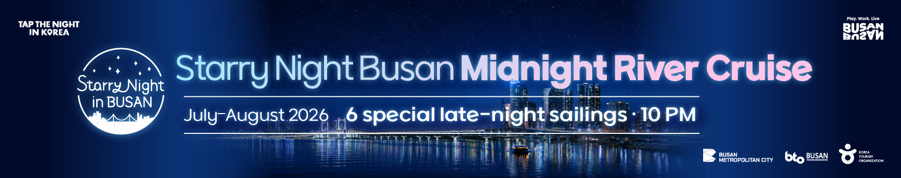 Starry Night Busan Midnight River Cruise Summer Promotion
