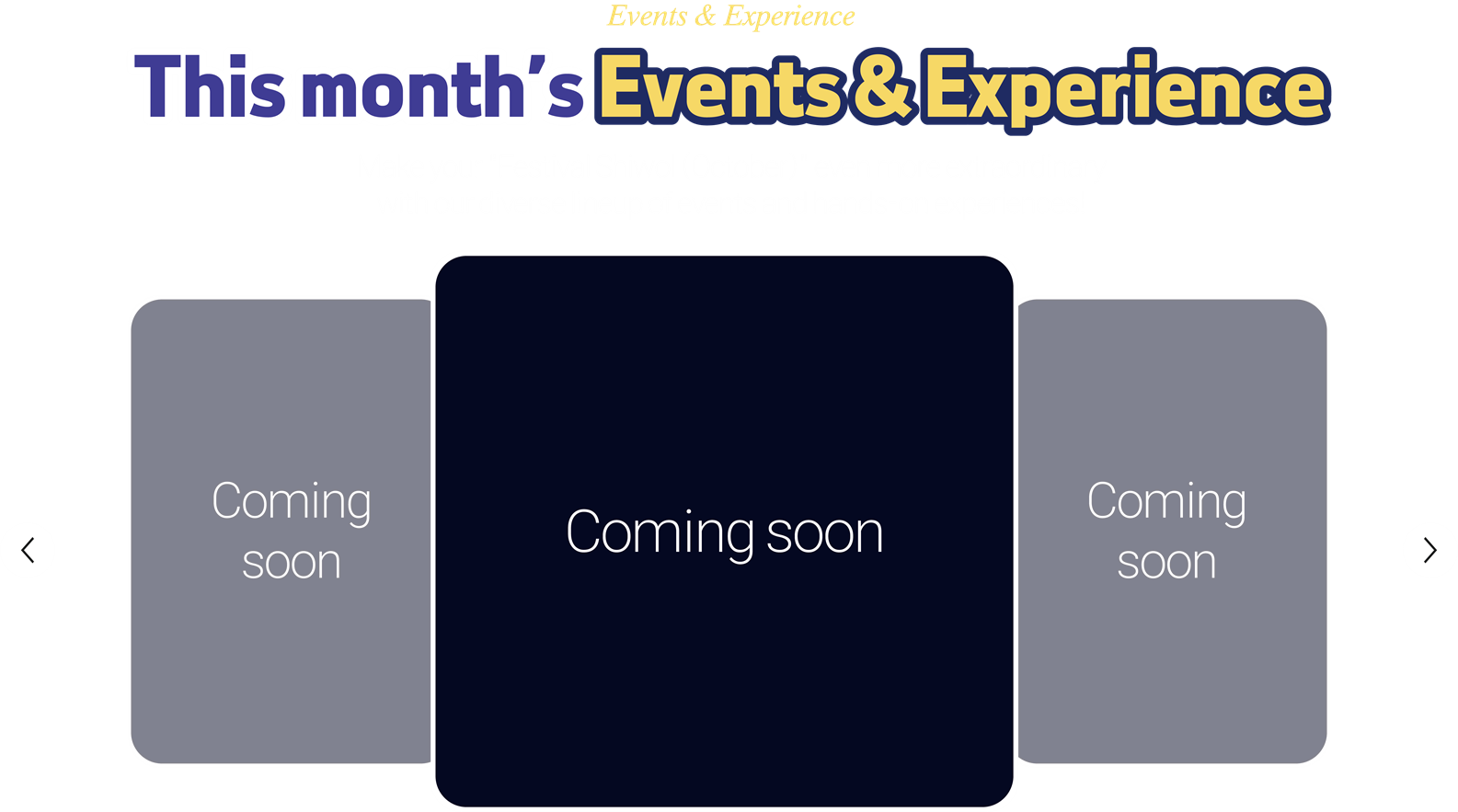 Events & Experience