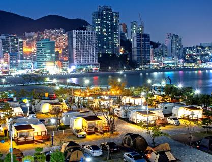 Enjoy the sea, mountain, and river in the camping sites of Busan