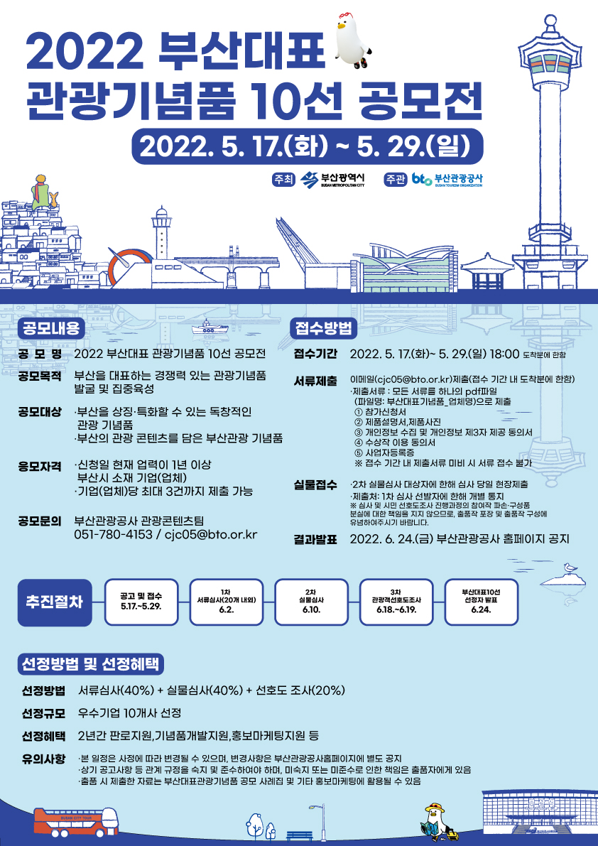 2022 부산대표 관광기념품 10선 공모전 안내