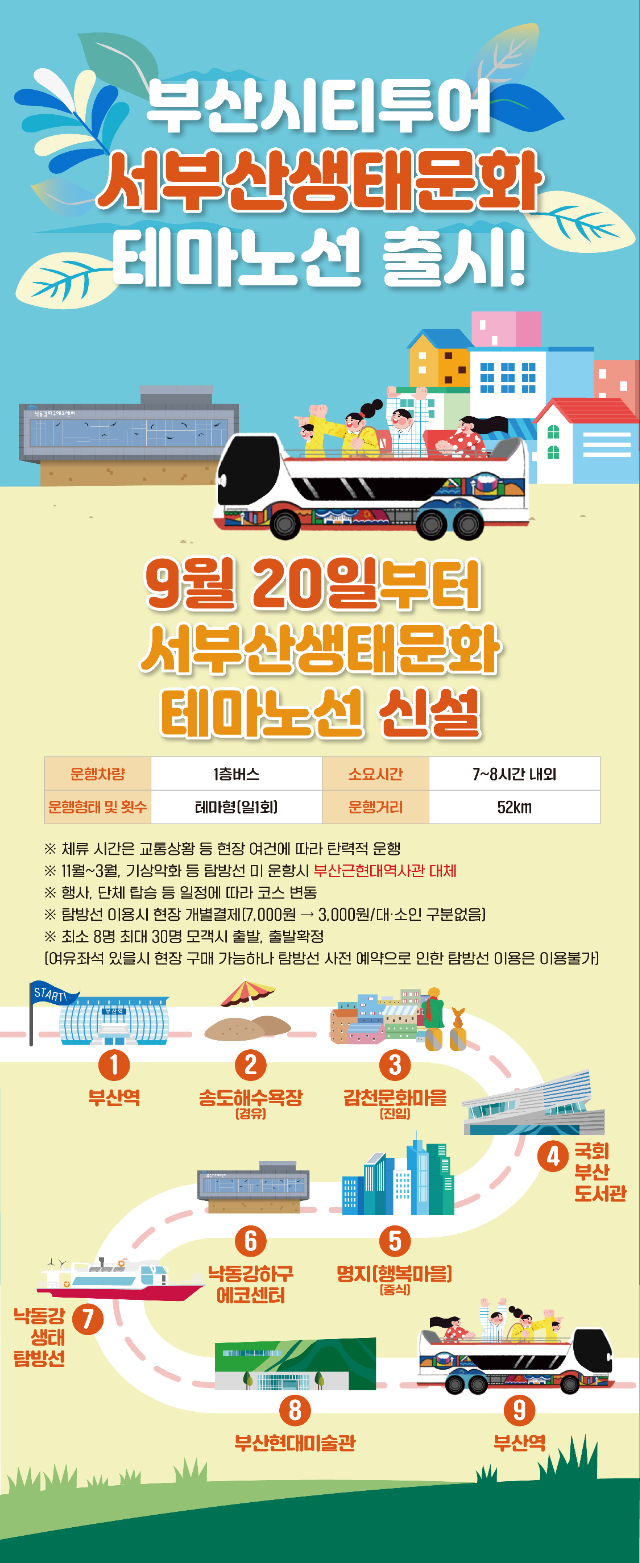 부산시티투어 서부산생태문화 테마노선 신설!