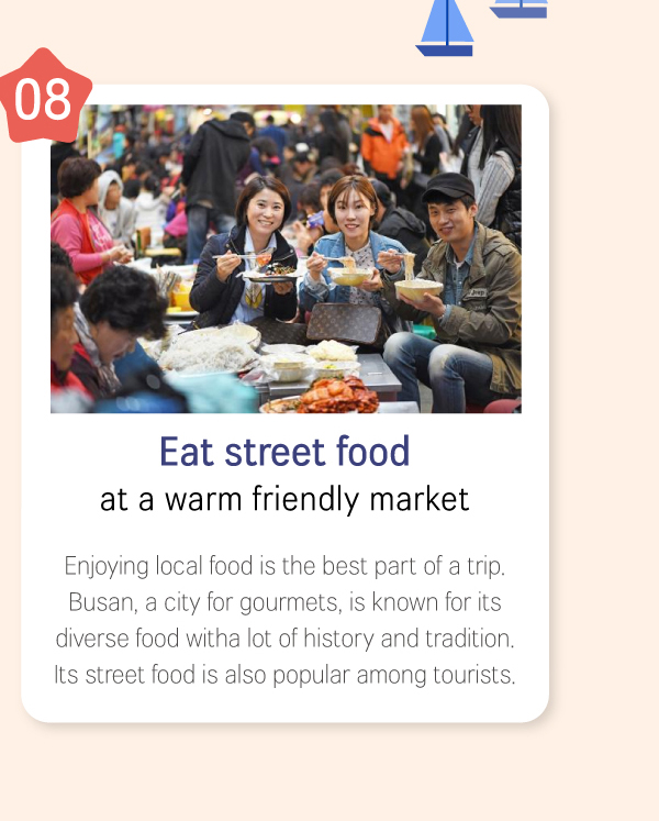 Eat street food at a warm friendly market