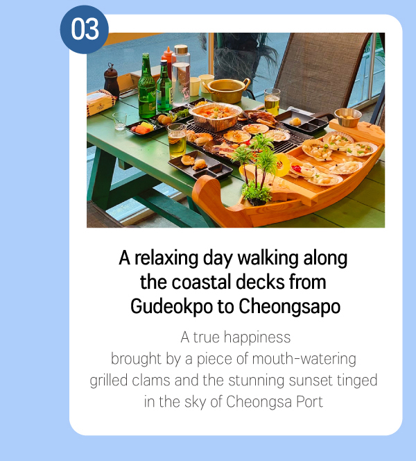 A relaxing day walking along the coastal decks from Gudeokpo to Cheongsapo